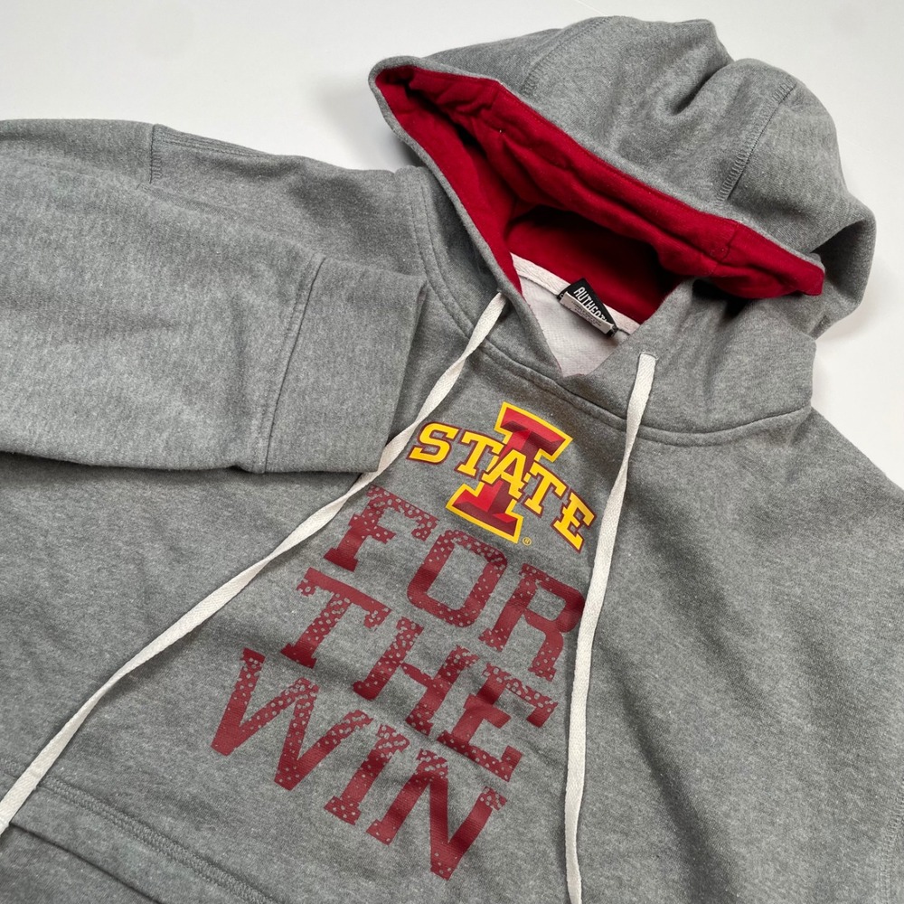 Authentic Brand Iowa State Cyclones Hoodie Mens Large Gray For The Win Pullover